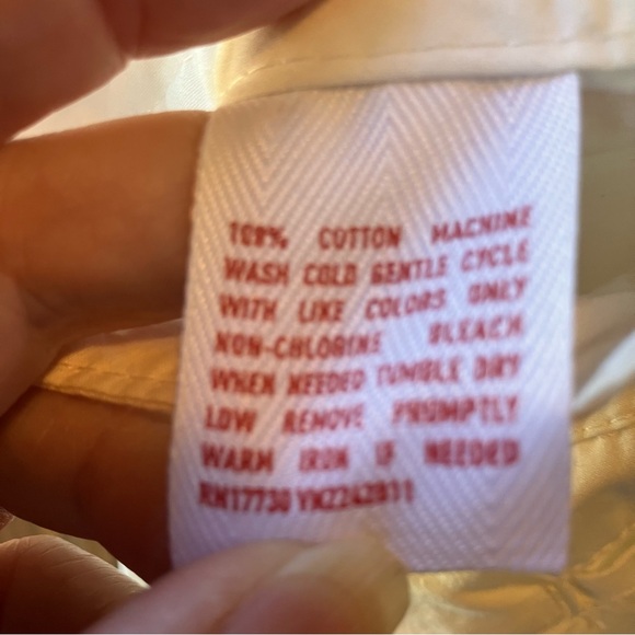 Mossimo Women’s Low Rise White Crop 100% Cotton Pants with drawstring ties sz 7 - Picture 7 of 9